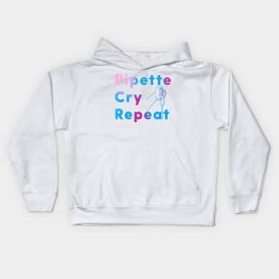 PCR Pipette Cry Repeat Kids Hoodie